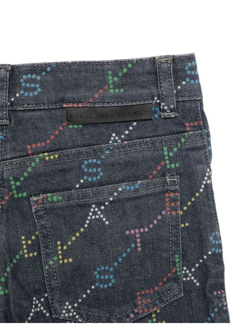STELLA MCCARTNEY KIDS Jeans in Denim Grigio con Motivo Logo - STELLA MCCARTNEY KIDS Shopping Online