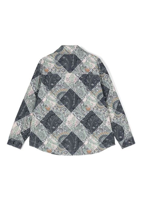 ETRO KIDS Giacca In Denim Paisley Blu Navy - ETRO KIDS Offerte