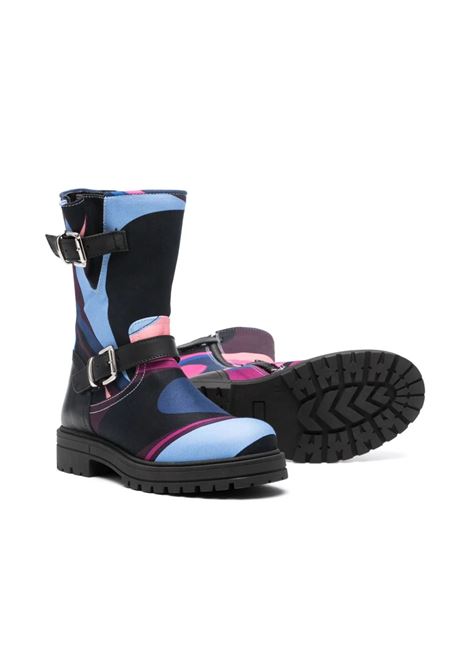 EMILIO PUCCI JUNIOR Stivali Con Stampa Onde - EMILIO PUCCI JUNIOR Vendite Flash