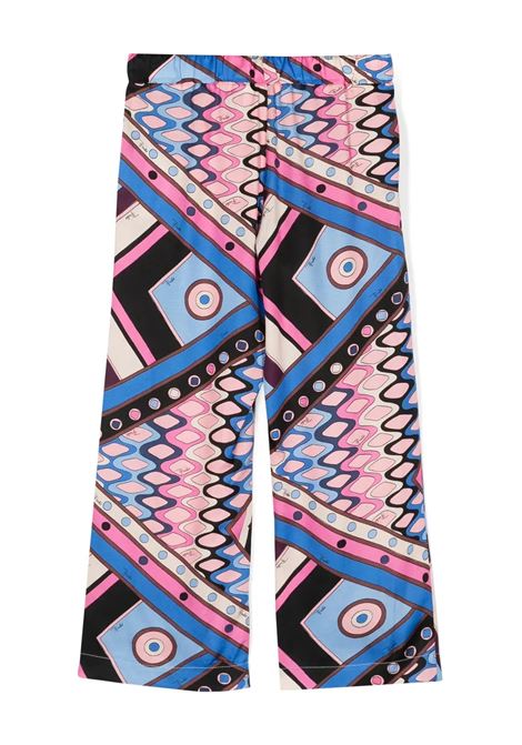 EMILIO PUCCI JUNIOR Pantaloni a Gamba Dritta Con Stampa Vivara - EMILIO PUCCI JUNIOR Vendite Flash