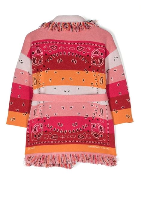 ALANUI KIDS Cardigan Bandana A Strisce Rosa e Multicolore - ALANUI KIDS Nuova