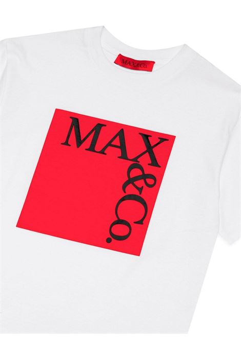 MAX&CO. KIDS T-Shirt Icona Con Logo In Bianco e Rosso - MAX&CO. KIDS Black Friday