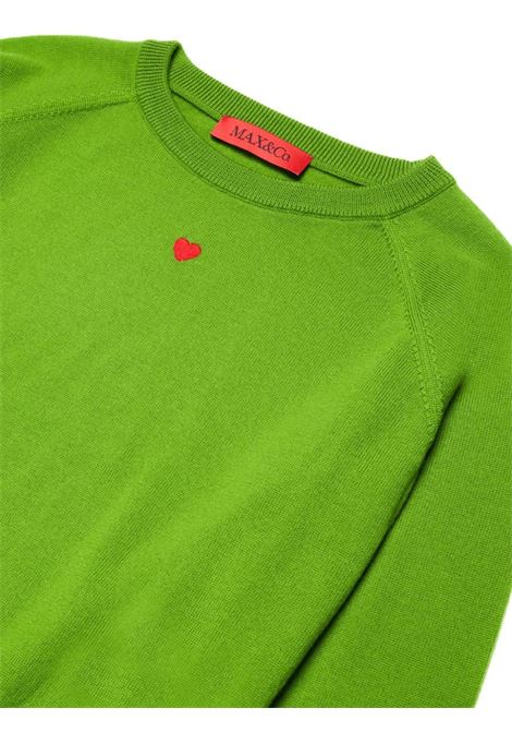 MAX&CO. KIDS Pullover In Lana Verde Con Cuore - MAX&CO. KIDS Cyber Monday