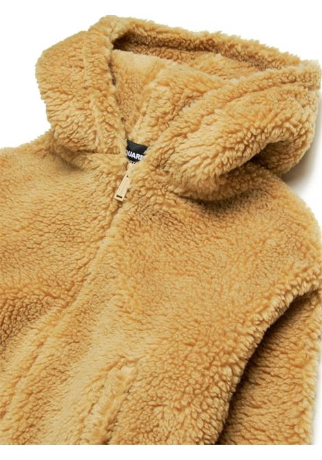 DSQUARED2 KIDS Giacca Con Cappuccio Icon In Teddy Beige - DSQUARED2 KIDS Offerta Anniversario