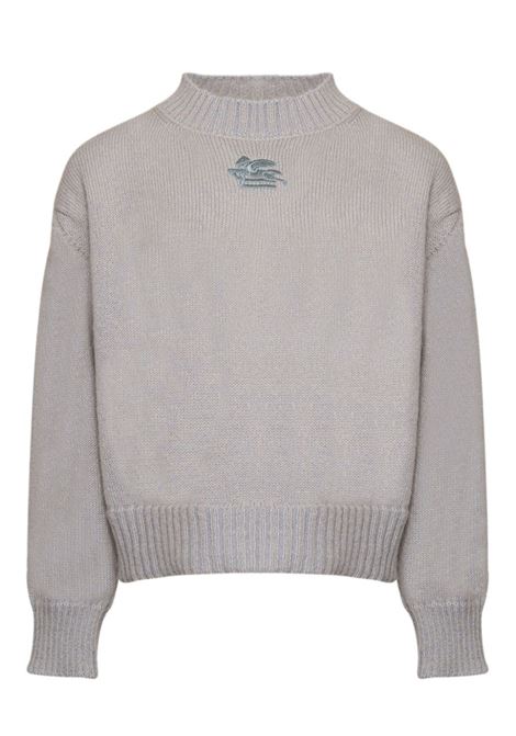 ETRO KIDS Maglione In Lana Azzurra Con Logo - ETRO KIDS Enormi risparmi