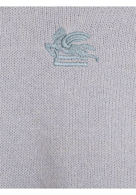 ETRO KIDS Maglione In Lana Azzurra Con Logo - ETRO KIDS Enormi risparmi