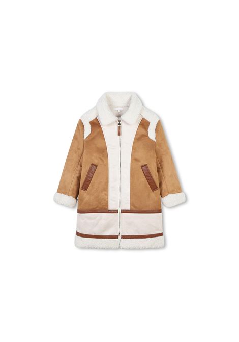 CHLOÉ KIDS Cappotto Bicolore Con Effetto Shearling - CHLOÉ KIDS Promozione temporanea