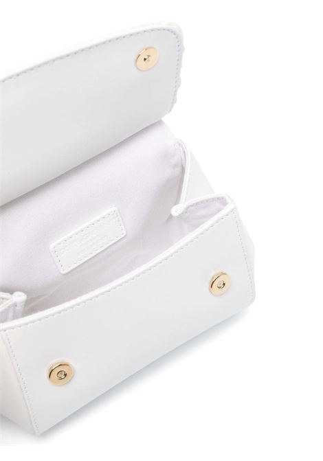 DOLCE & GABBANA KIDS Borsa Sicily In Pelle Nappata Bianca Con Lavorazione a Uncinetto - DOLCE & GABBANA KIDS Fino al 60% di sconto