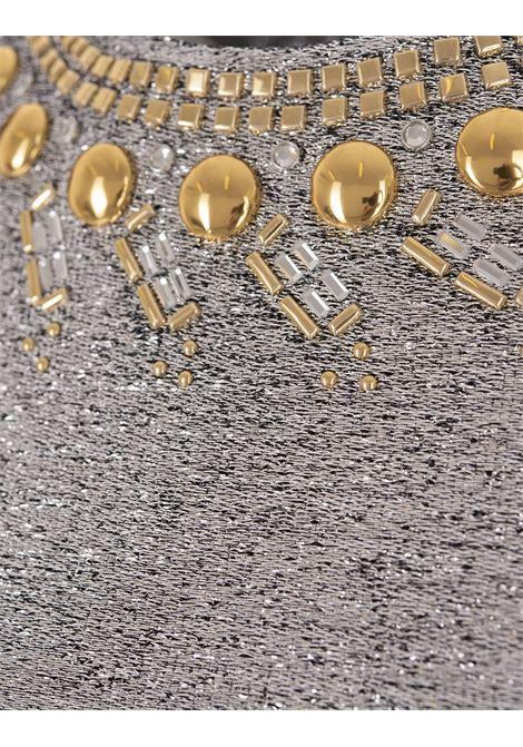 RABANNE Top Crop In Lame' Argento Con Borchie - RABANNE Black Friday Prezzi
