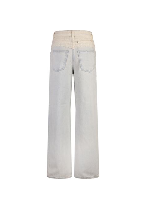 GIVENCHY Jeans In Denim Blu Chiaro Con Vita in Tweed - GIVENCHY Qualità