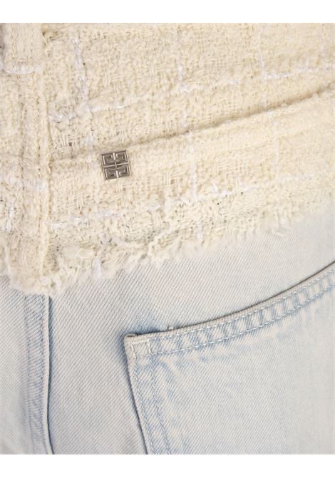 GIVENCHY Jeans In Denim Blu Chiaro Con Vita in Tweed - GIVENCHY Qualità