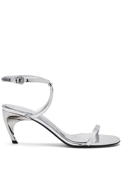 ALEXANDER MCQUEEN Sandali Armadillo Con Barretta Metallica in Argento - ALEXANDER MCQUEEN Qualità Garantita