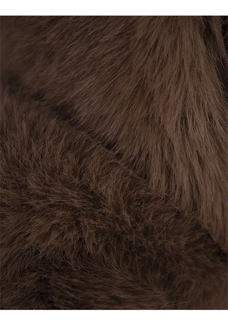GIUSEPPE DI MORABITO Cappotto Lungo In Finta Pelliccia Marrone Con Spilla - GIUSEPPE DI MORABITO Negozi Online