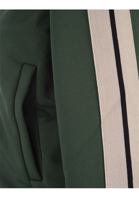 PALM ANGELS Felpa Zip-Up Verde Foresta Con Logo - PALM ANGELS Acquista Ora