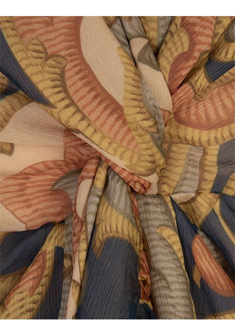 ETRO Abito Midi In Seta Blu Navy Stampata - ETRO Novità