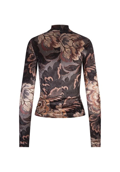 ETRO Top In Ciniglia Stampata Grigio - ETRO Presa