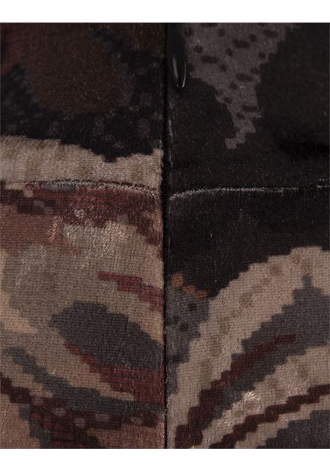 ETRO Top In Ciniglia Stampata Grigio - ETRO Presa