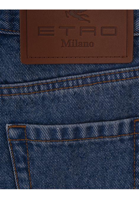 ETRO Shorts In Denim Blu a Vita Alta - ETRO Offerta