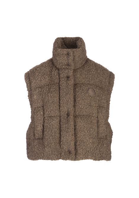 MONCLER Piumino 2 in 1 in Tweed Cytinelle Beige - MONCLER Vendita Economica