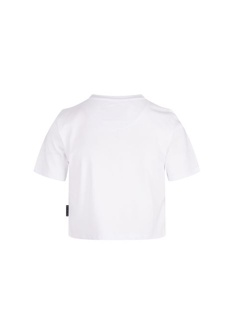 PHILIPP PLEIN T-Shirt Round Neck SS Crystal Hexagon Bianca - PHILIPP PLEIN Vendite Flash