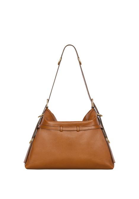 GIVENCHY Borsa Voyou Media In Pelle Toffee - GIVENCHY In Saldo