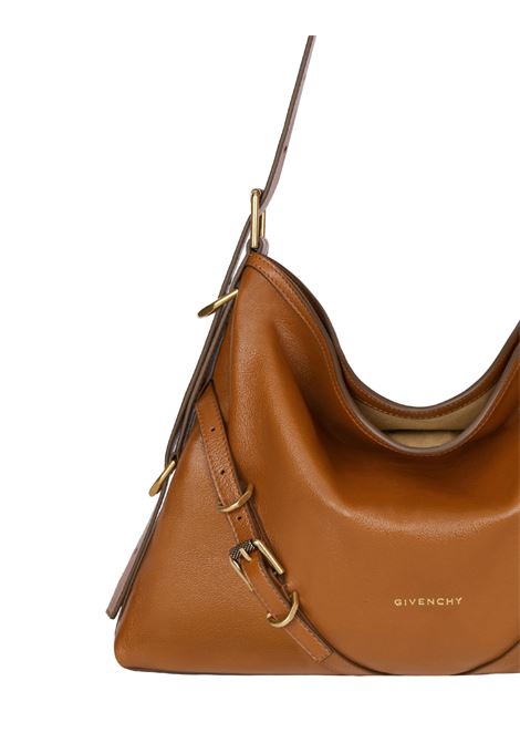 GIVENCHY Borsa Voyou Media In Pelle Toffee - GIVENCHY In Saldo