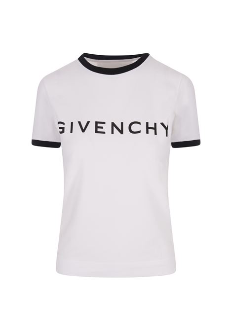GIVENCHY T-Shirt Slim GIVENCHY Archetype In Cotone Bianco/Nero - GIVENCHY Moda