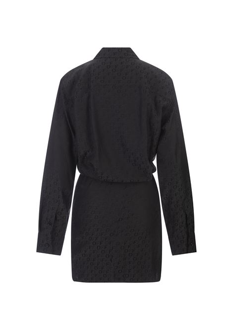OFF-WHITE Mini Abito Monogram Jacquard Twisted Nero - OFF-WHITE Prezzo di fabbrica