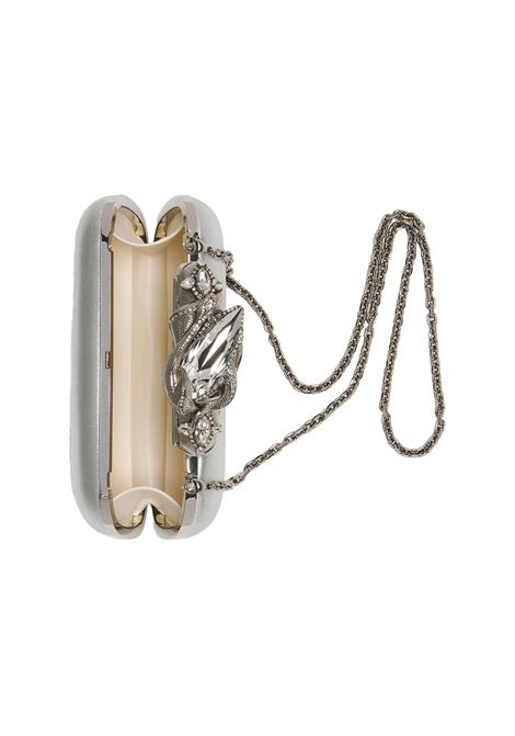 ALEXANDER MCQUEEN Clutch The Knuckle Serpente Argento - ALEXANDER MCQUEEN Comprare a buon mercato