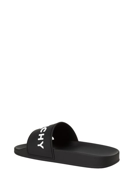 GIVENCHY Ciabatte In Gomma Nera Con Logo - GIVENCHY Fornitura limitata