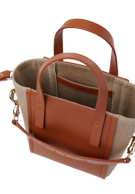 CHLOÉ Borsa "Sense" In Lino Naturale e Pelle Caramel - CHLOÉ Offerta per la Festa della Mamma