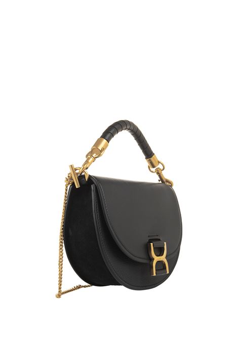 CHLOÉ Borsa Con Patta e Catena Marcie In Black - CHLOÉ Offerta San Valentino