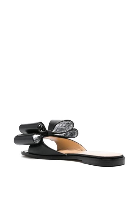 MACH & MACH Sandali Bassi Con Fiocco In Nappa Nera - MACH & MACH Offerta migliore