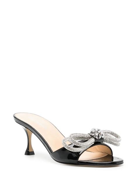 MACH & MACH Mules 65 Double Bow In Pelle Verniciata Nera - MACH & MACH Offerta temporanea