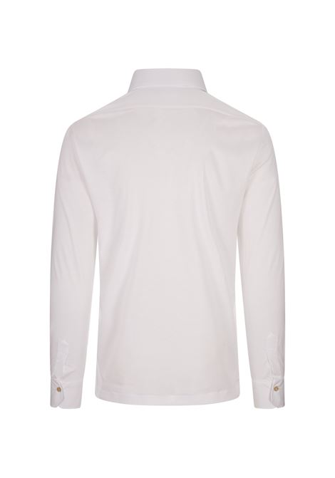 KITON Polo A Maniche Lunghe In Jersey Bianco - KITON Latest stili