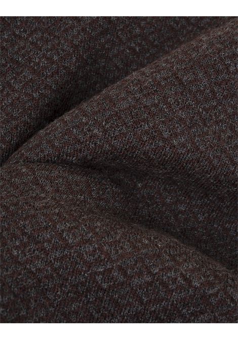 KITON Sciarpa In Cashmere Marrone Con Motivo Jacquard - KITON Promozione temporanea