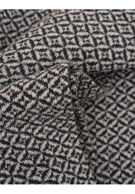 KITON Sciarpa In Cashmere Nero Con Motivo Jacquard - KITON Fino al 50% di sconto