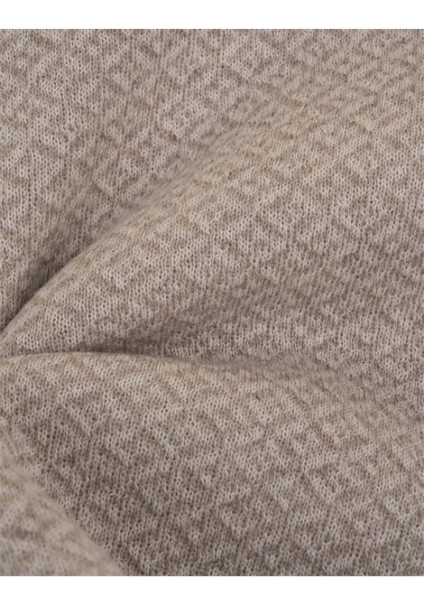 KITON Sciarpa In Cashmere Beige Con Motivo Jacquard - KITON Fino al 60% di sconto