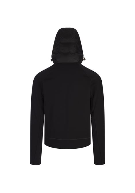 MONCLER GRENOBLE Felpa Zip-Up Nera Con Logo a Contrasto - MONCLER GRENOBLE Only for today