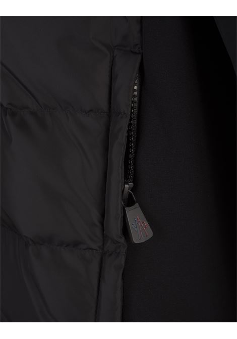 MONCLER GRENOBLE Felpa Zip-Up Nera Con Logo a Contrasto - MONCLER GRENOBLE Only for today