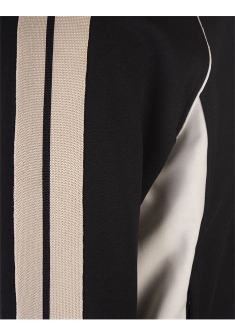 PALM ANGELS Giacca Track Nera e Bianca Con Monogramma - PALM ANGELS Super sconto