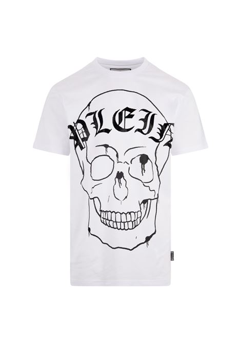 PHILIPP PLEIN T-Shirt Round Neck SS Skull Bianca - PHILIPP PLEIN Black Friday Prezzi
