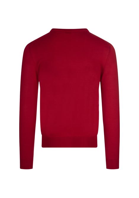 FEDELI Pullover Argentina In Seta e Cashmere Rosso - FEDELI Sconti questo mese