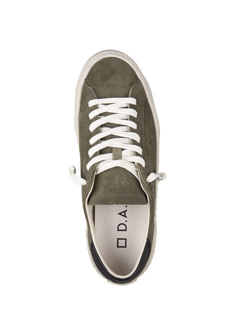 D.A.T.E. Sneakers Hill Low In Suede Verde Militare - D.A.T.E Italy