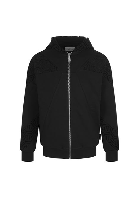 PHILIPP PLEIN Jogging Set Hoodie/Trousers With Jacquard Inserts Monogram - PHILIPP PLEIN Nuovo