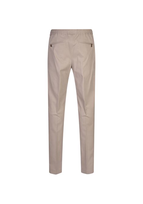 PT TORINO Pantaloni Slim Fit Con Coulisse In Misto Cashmere Sabbia - PT TORINO Spedizione Gratuita