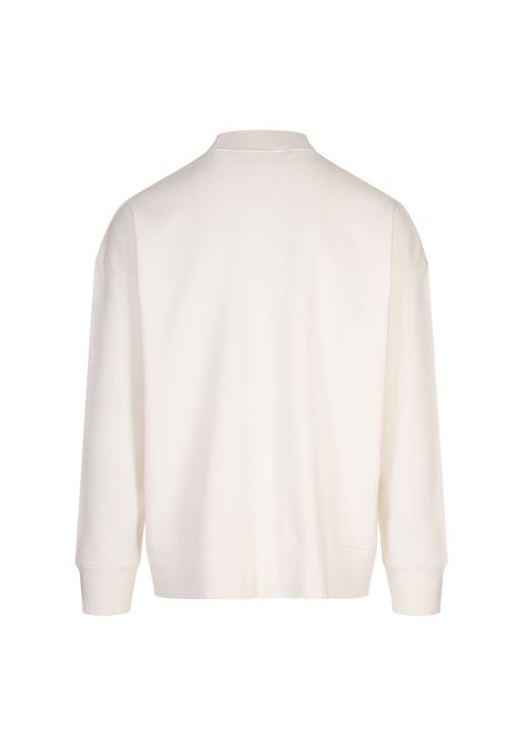 PALM ANGELS Felpa Bianca Con Logo Stampato Sullo Scollo - PALM ANGELS Promozione Limitata
