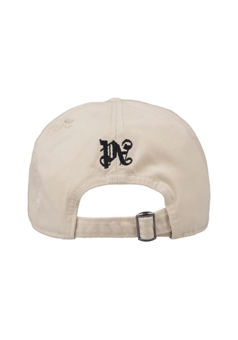 PALM ANGELS Cappello Da Baseball Beige Chiaro Con Logo e Monogramma - PALM ANGELS Fino Al -60%
