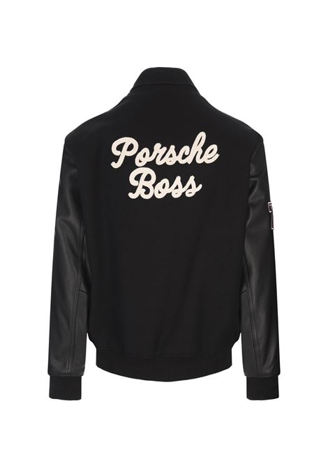BOSS Giubbotto Porsche x BOSS Nero In Lana e Pelle - BOSS Affare Del Giorno