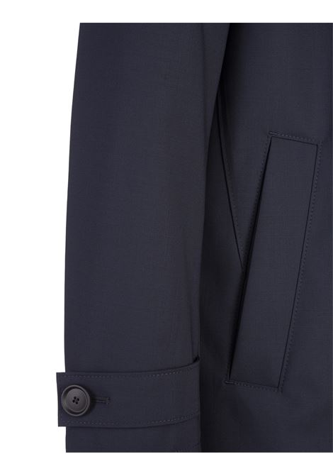 BOSS Cappotto Impermeabile In Misto Lana Blu Scuro - BOSS Prezzo Ridotto